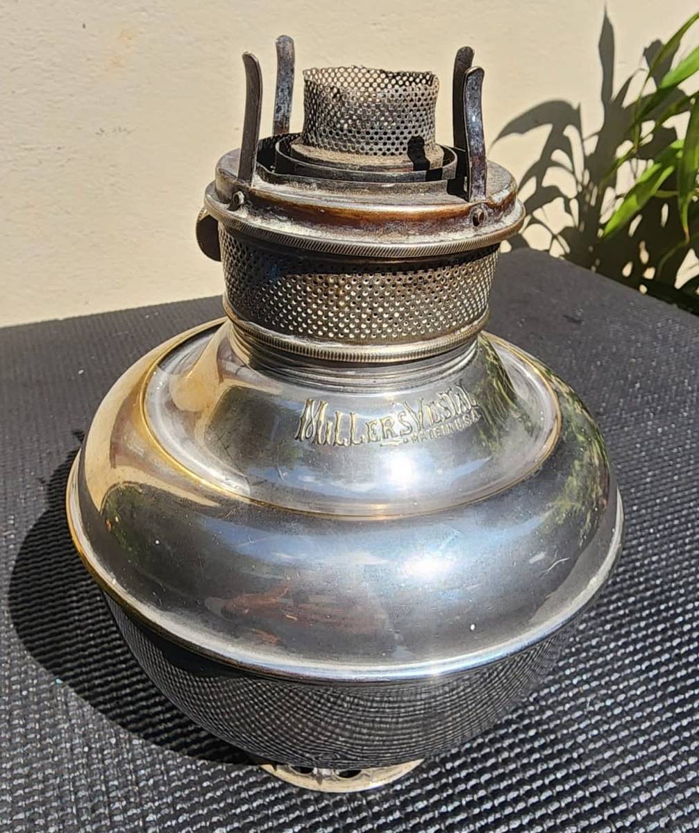 Lamps & Lanterns Antique Millers USA Nickel Plated Brass Vestal
